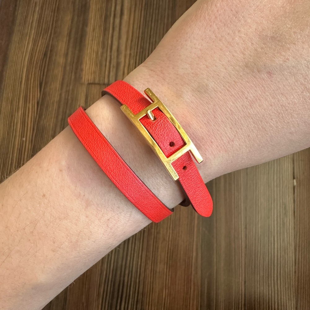 Hermès Leather Double Wrap Bracelet